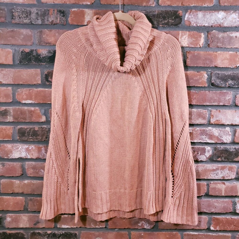 Forever 21 Dusty Rose Ribbed Cowl Neck Sweater